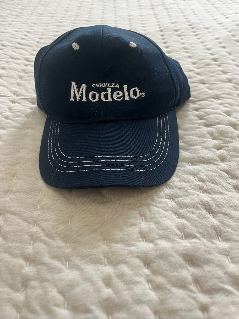Modelo Navy Blue Embroidered Baseball Cap - Cerveza Modelo